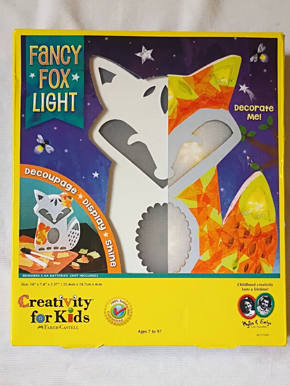 Creativity For Kids Decoupage Craft Fox Light